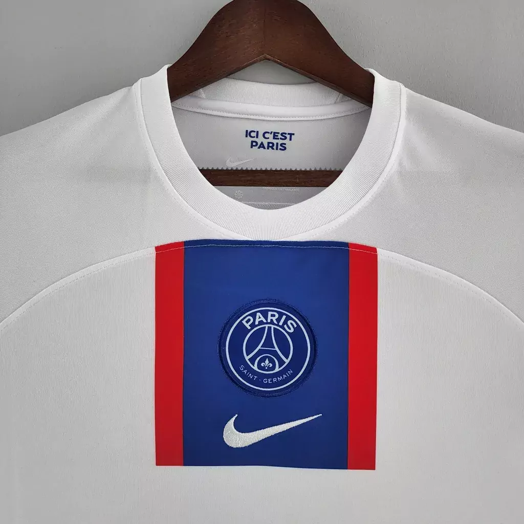 Camisa Paris Saint Germain psg Third Shirt Branca 22/23