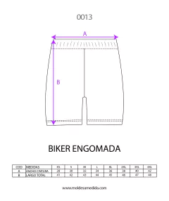 MOLDE BIKER ENGOMADA