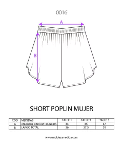 MOLDE SHORT MUJER