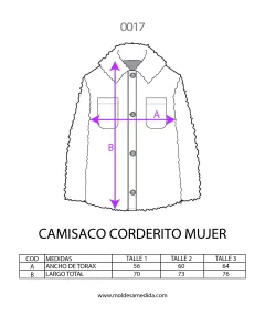 MOLDE CAMISACO CORDERITO/PAÑO/VIYELA