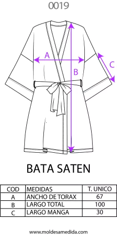 MOLDE BATA DE SATEN