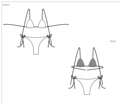 MOLDE BIKINI CON TIRAS - comprar online