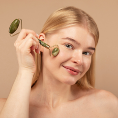 Massageador Facial Natural Pedras de Jade