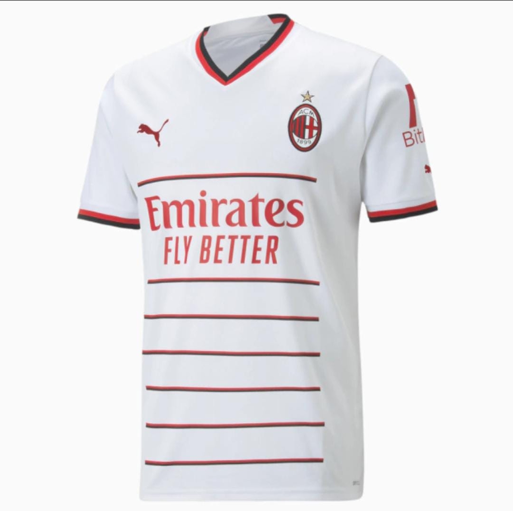 CAMISA AC MILAN HOME 22/23 TORCEDOR-PUMA-MASCULINA-PRETA/VERMELHO