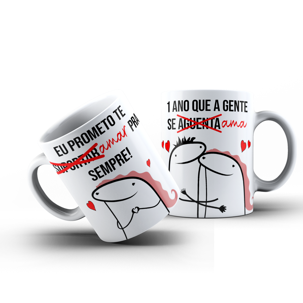 Caneca Flork Meme Pensaram Que eu Estava Na Pior