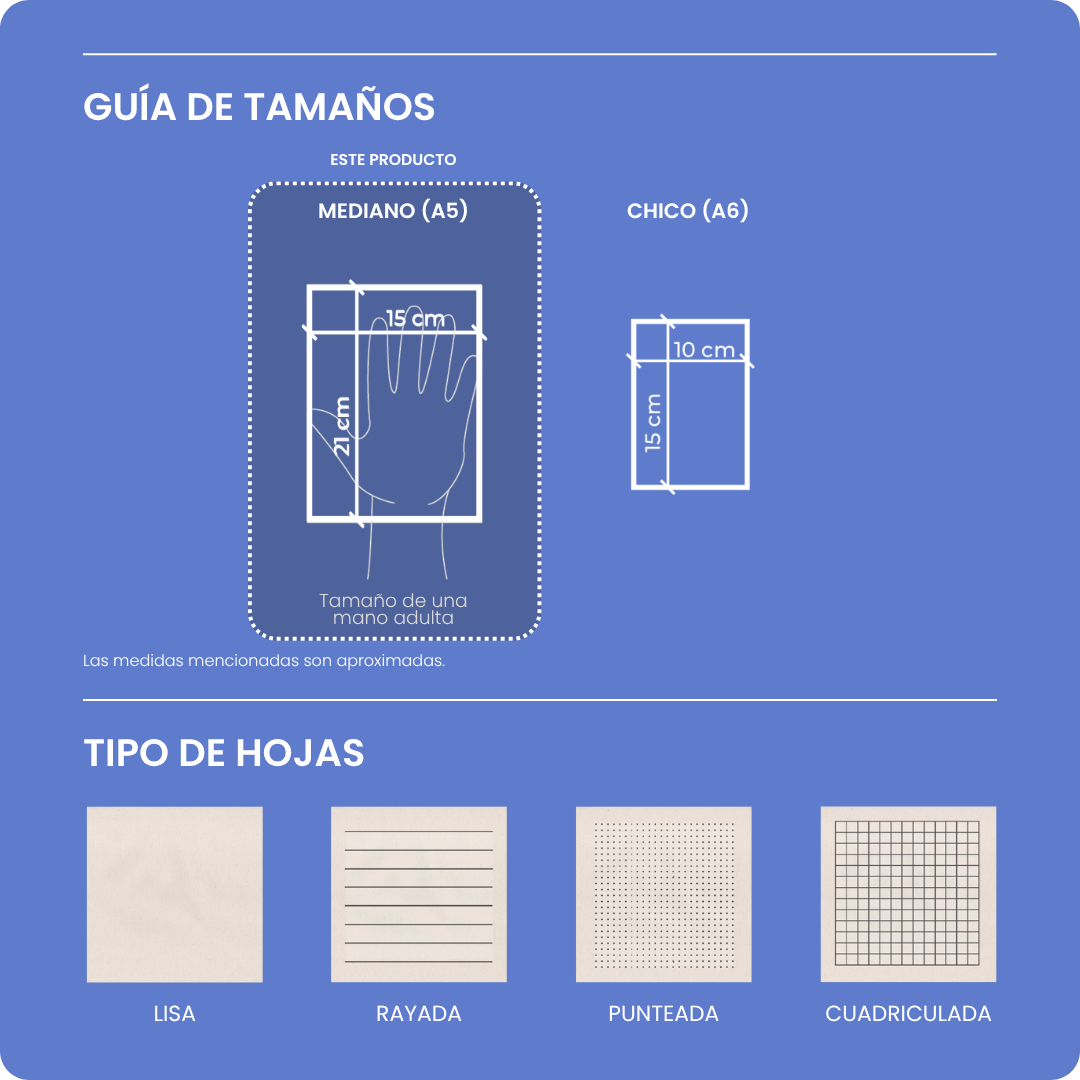 Tamanos y tipos de hoja