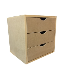 Cajonera de 3 Cajones Malletados - comprar online