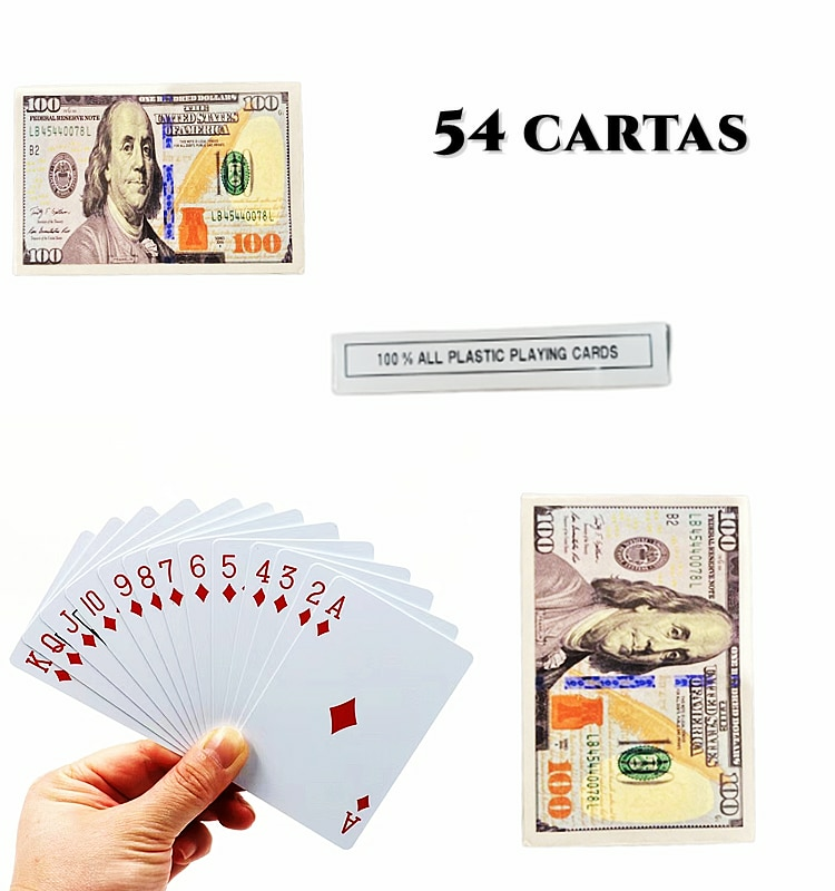 Jogo de baralho com 54 cartas Azul - Comprar e Usar