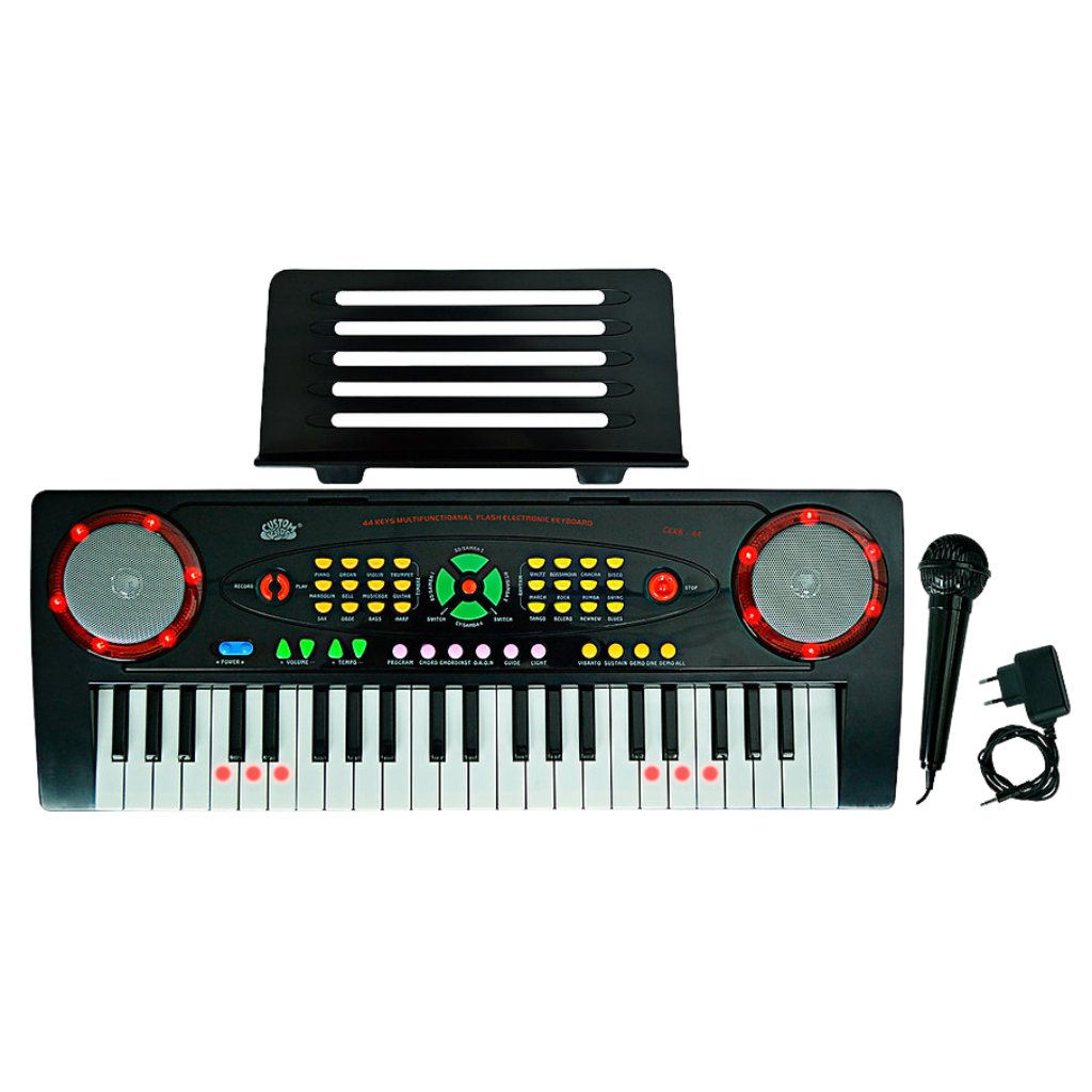 Piano Teclado Brinquedo Infantil Microfone Musical Educativo