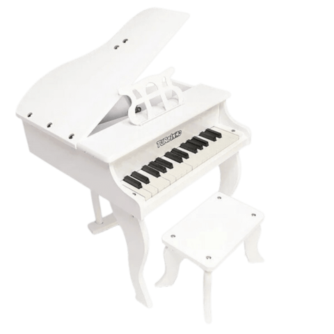 Mini Piano Infantil de Cauda Turbinho 30 Branco