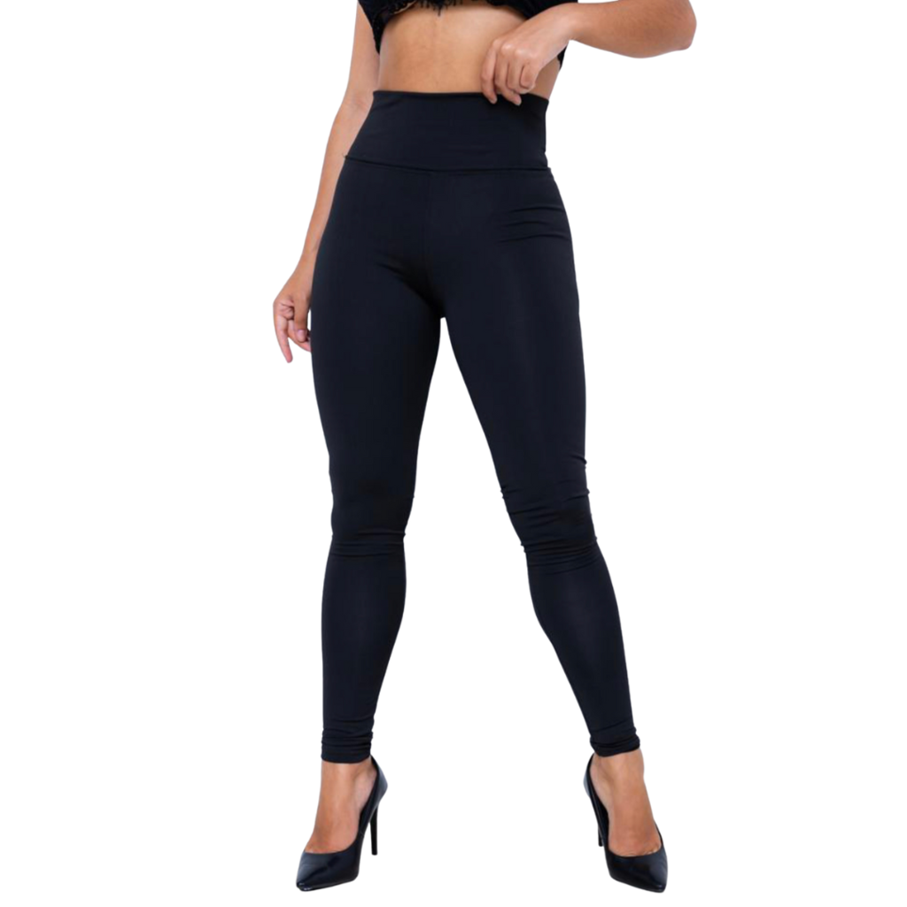 Calça Legging Fitness Suplex Grossa Cós Alto