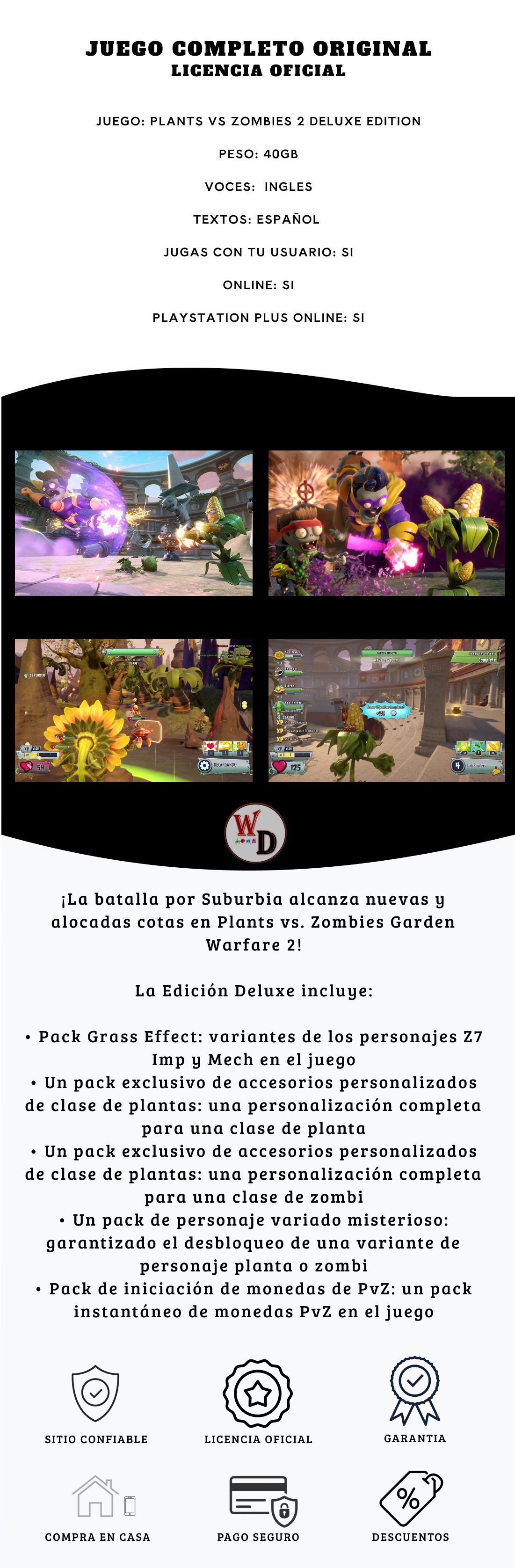 PLANTS VS ZOMBIES GARDEN WARFARE 2 DELUXE EDITION