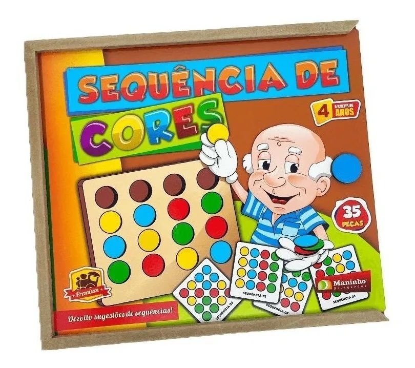 Jogo Sequencia De Cores Brinquedo Pedagógico