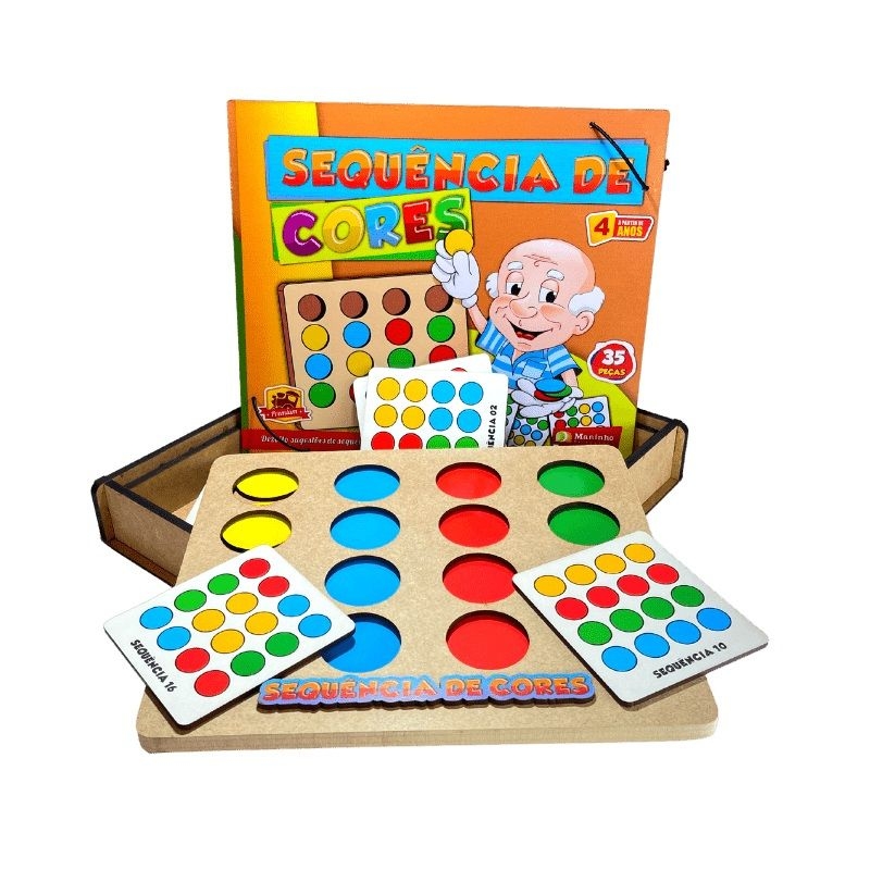 Jogo Sequencia De Cores Brinquedo Pedagógico