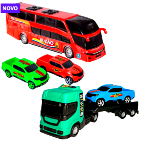 Kit 3 Caminhões Brinquedo Infantil Zuca Toys Na Solapa