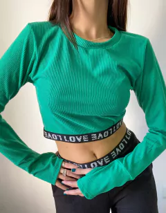 Top Long Love Green - comprar online