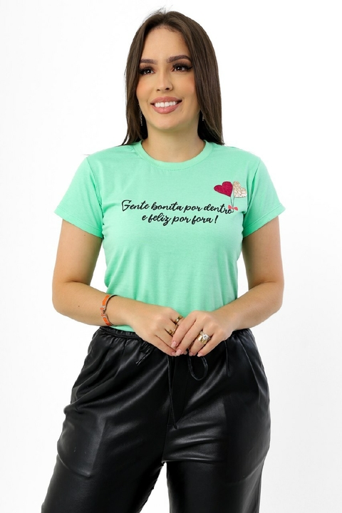 Blusa T-shirt feminina algodão use criativa