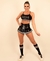 CONJUNTO SHORT SAIA LÍDER TORCIDA PRETO
