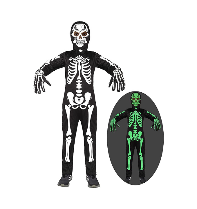 Fantasia Esqueleto Halloween Tam Anos Menino
