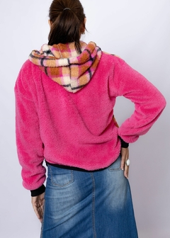 CAMPERA CORDERITO INGLES FUCSIA - tienda online