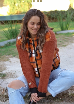 Imagen de CAMPERA CORDERITO INGLES LADRILLO