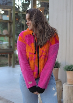 CAMPERA CORDERITO GARDENIA FUCSIA - Aoni Design Mayorista
