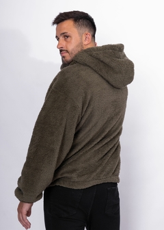 Buzo Canguro Verde Militar - comprar online