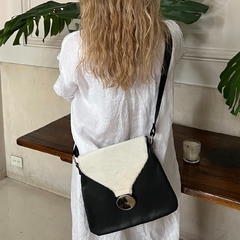 Bandolera Asta | Cuero y pelo