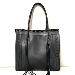 Cartera Marruecos | Cuero y trenzados en color negro