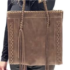 Cartera Marruecos | Cuero y trenzados en color chocolate - Wild House