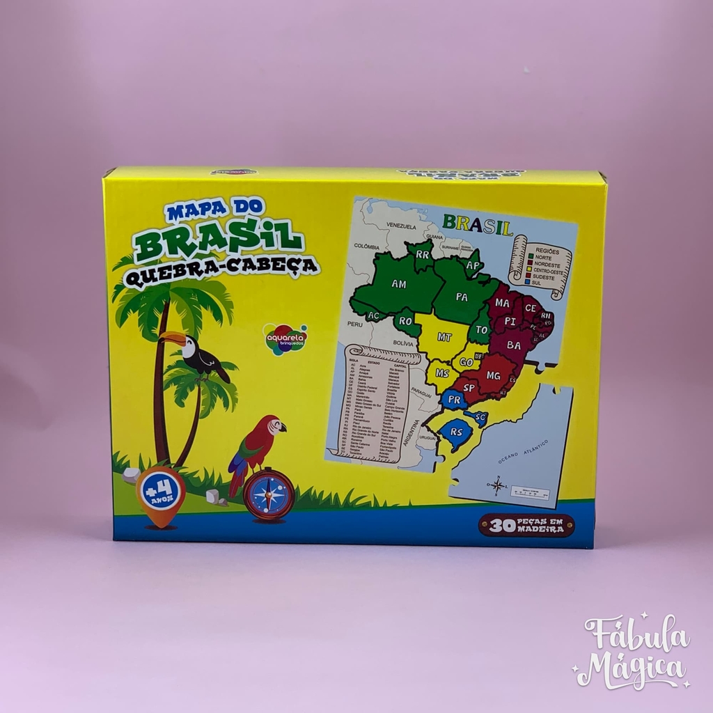 Quebra Cabeça - Brasil 1000 Peças - Toyster - Pikoli Brinquedos Educativos