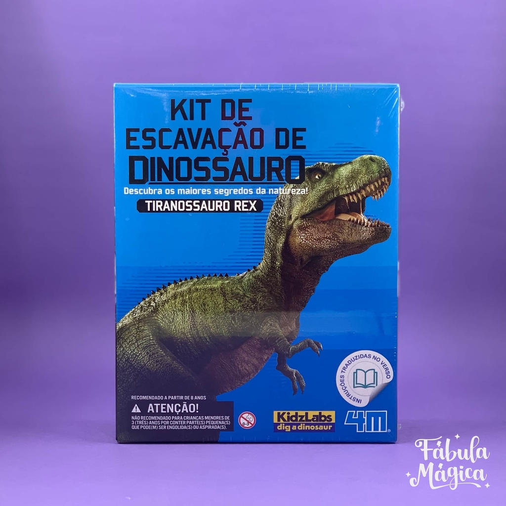 Kit de Escavação Esqueleto Tiranossauro Rex - Majoca Colorê Brinquedos  Educativos