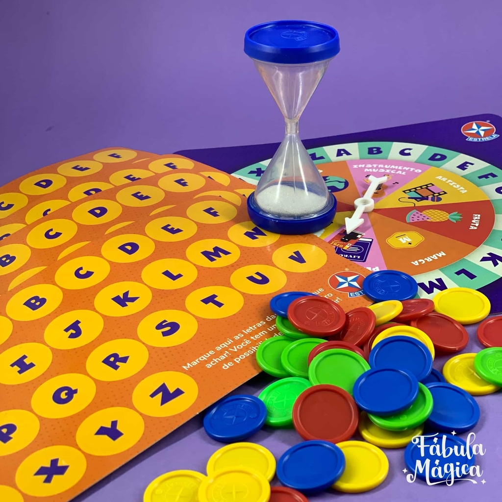 Jogo Infantil Educativo Letras Ocultas Tabuleiro Estrela