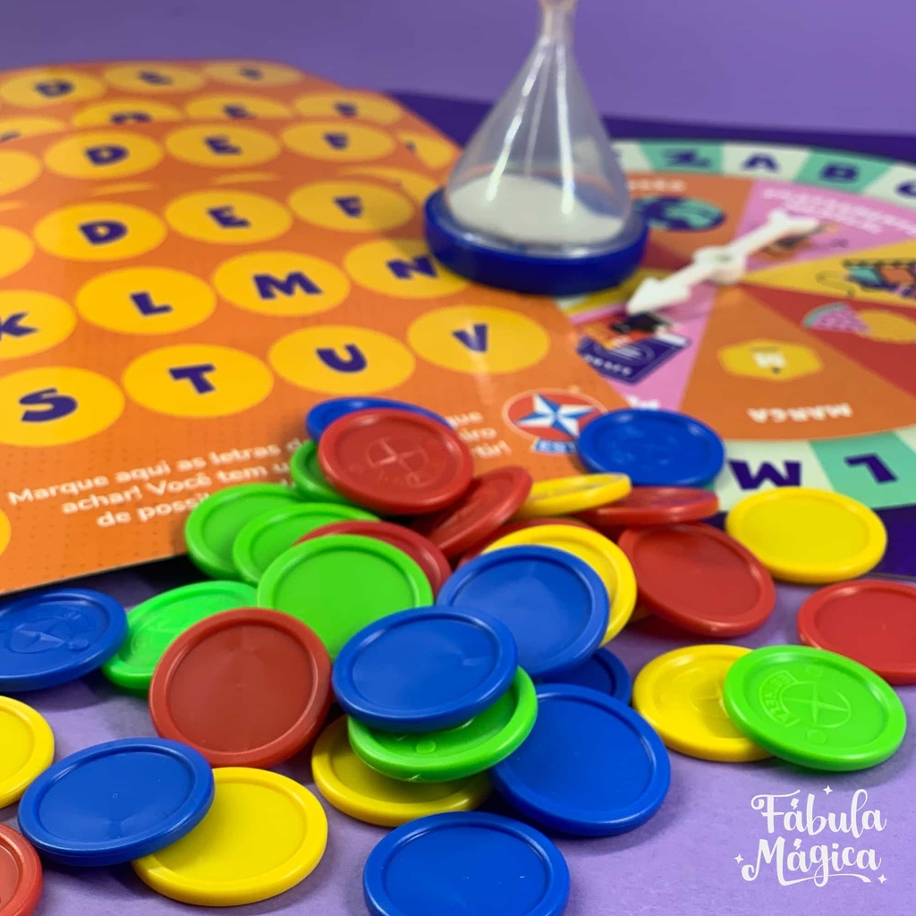 Jogo Infantil Educativo Letras Ocultas Tabuleiro Estrela