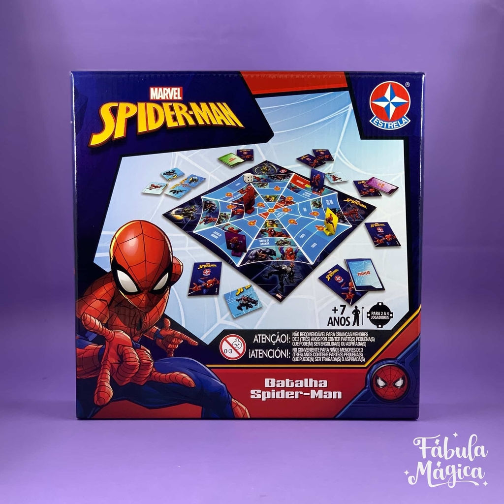 Jogo De Tabuleiro Batalha Spiderman Estrela - Jogos de Tabuleiro