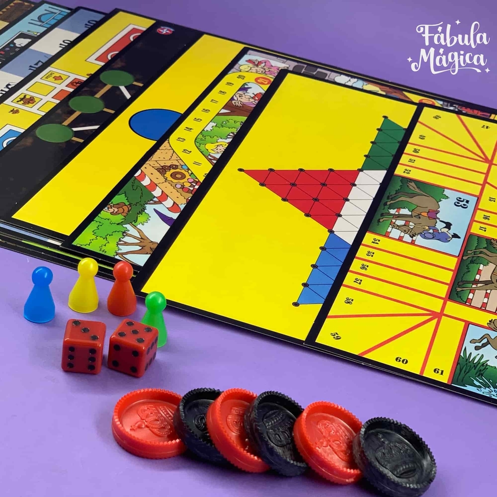 Jogo Ludo De Tabuleiro Pequeno 16 Peças Infantil