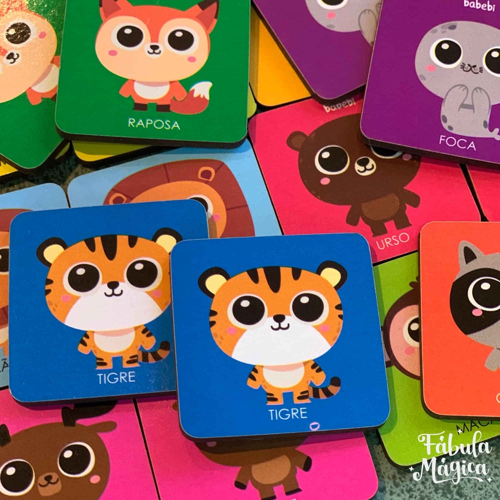 Joguinhos de bolsa: Jogo da memória animais