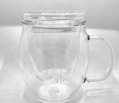 Taza con infusor de cristal