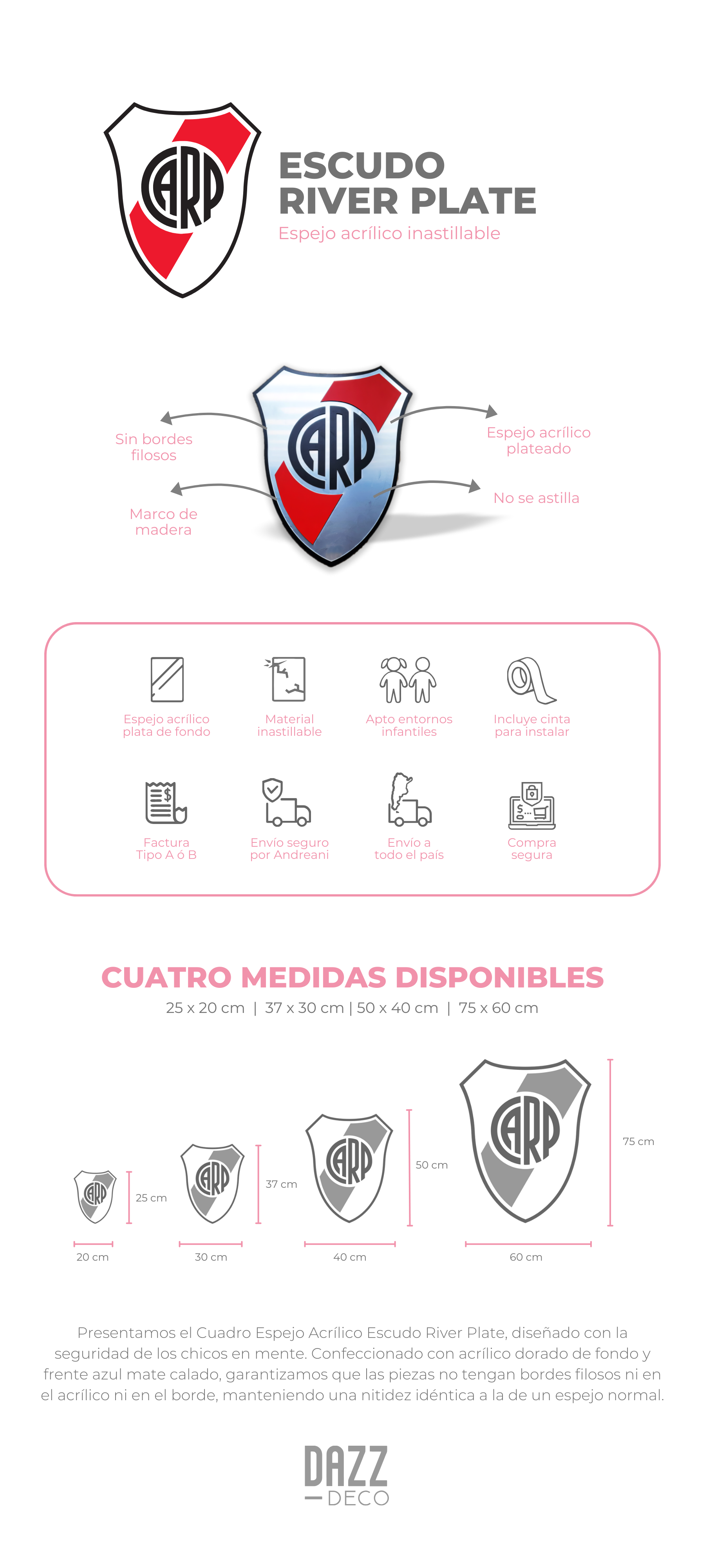 Escudo River Plate – Cuadro Envíos
