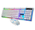 Kit de teclado + mouse semimecânico gamer led rgb branco m400