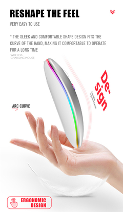 Mouse Bluetooth sem fio recarregável - Luminous 2.4G USB Wirele na internet