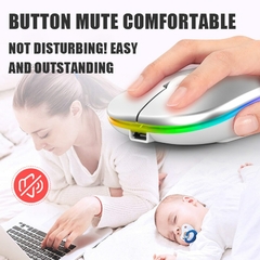 Mouse Bluetooth sem fio recarregável - Luminous 2.4G USB Wirele na internet