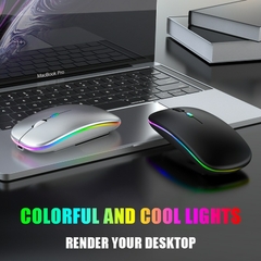 Mouse Bluetooth sem fio recarregável - Luminous 2.4G USB Wirele na internet