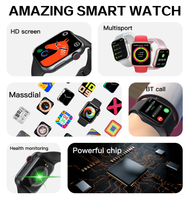 Relógio Inteligente X7 Plus Séries 7 Gps App, + 200 faces