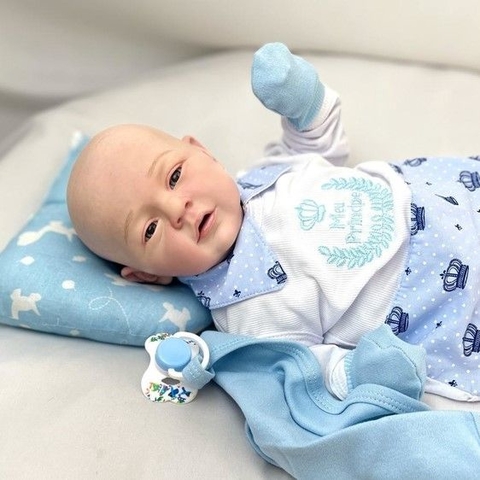 Bebê Reborn Realista Kylin Negro Menino