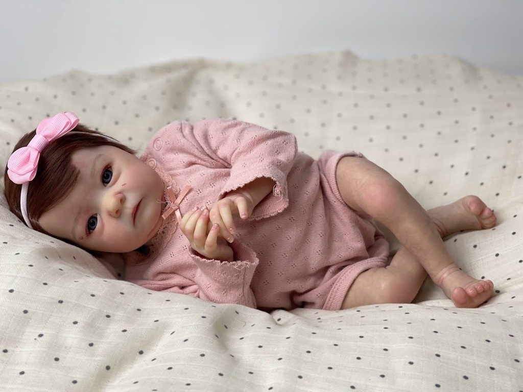 Boneca bebê reborn, de silicone 42cm, com corpo de pano, brinquedo