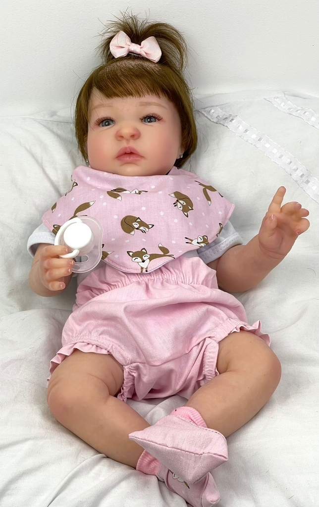 BEBÊ REBORN MENINA IGUALZINHA UM BEBÊ DE VERDADE TODA EM SILICONE