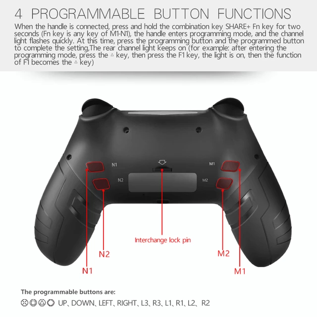 Controle móvel para a maioria dos jogos, controle de jogos sem fio