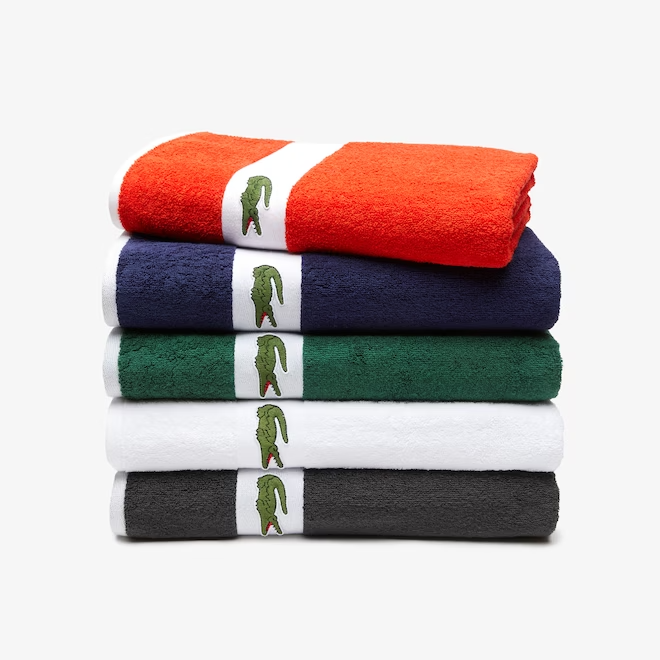 Lacoste CLOSEOUT! Croc Solid 30  Toalhas de banho, Toalhas, Cama e banho