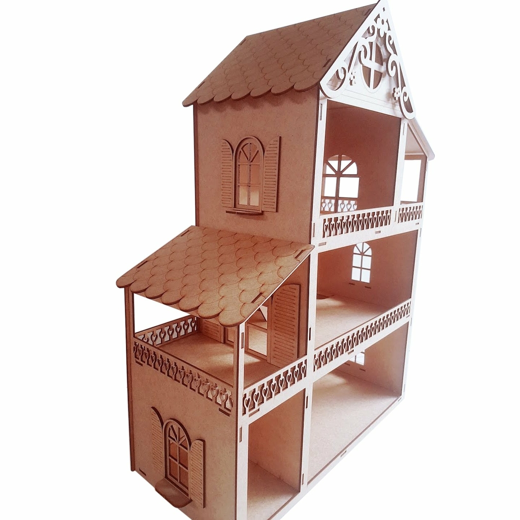 Casa Casinha De Boneca Polly Lol Mdf + 43 Móveis